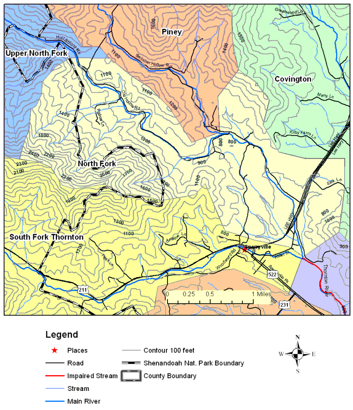 North Fork, Topographic Map